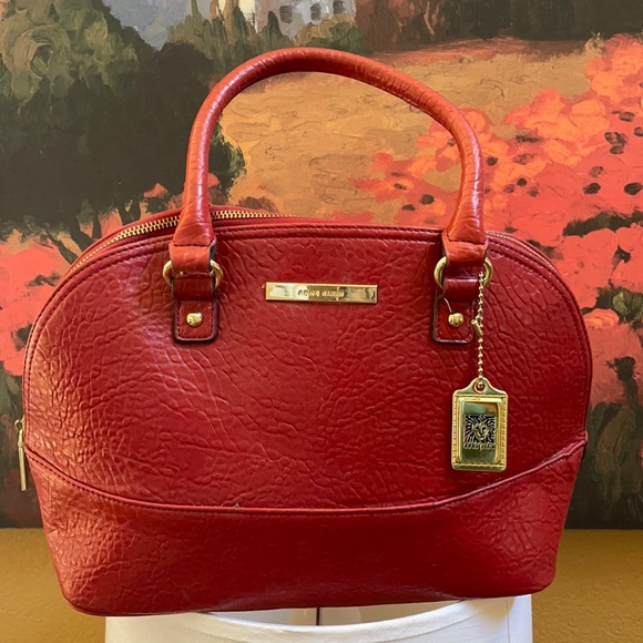 Anne Klein Handbags - Anne Klein red, clean, rarely used hand bag